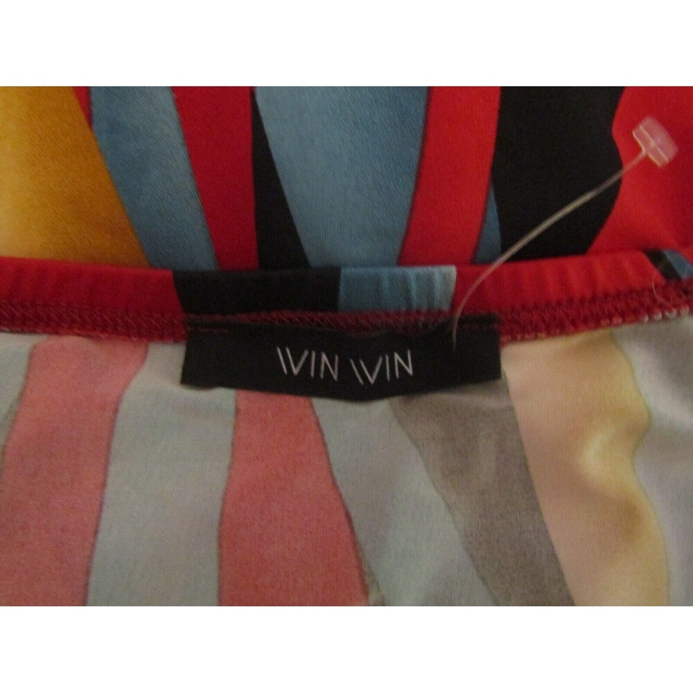 Win Win Jumpsuit Off Shoulder Ruffled Retro Striped Bell Bottom Pants NWOT Sz M - Picture 7 of 8